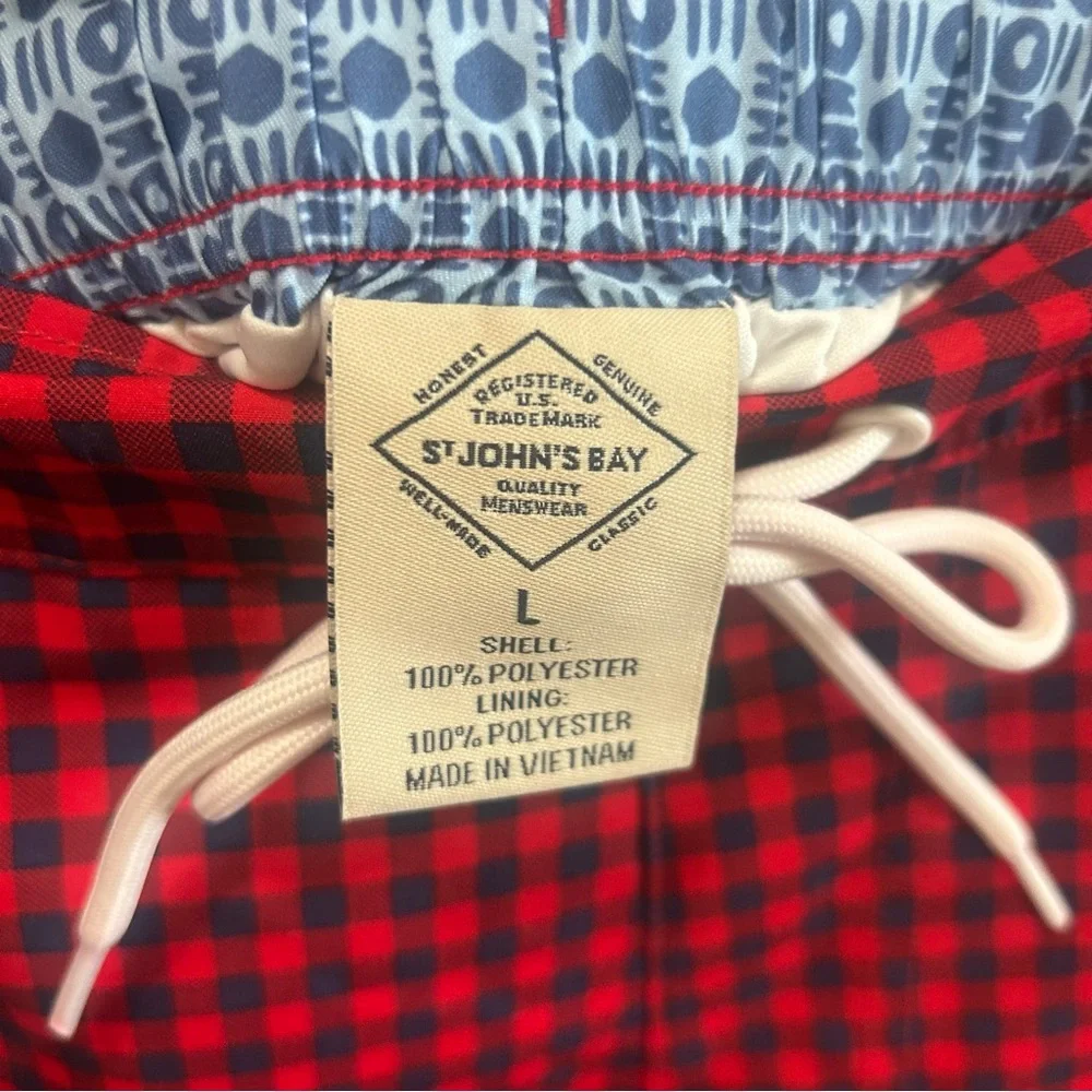 St. John's Bay Red and Navy Gingham 9